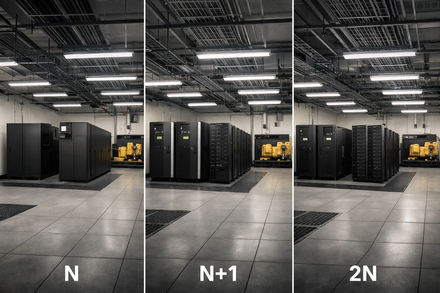 Избыточность N, N+1, 2N в инженерных системах ЦОД