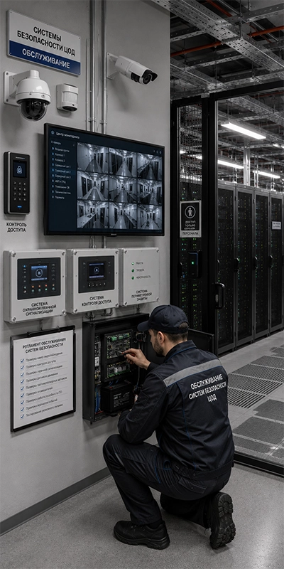 Обслуживание систем безопасности ЦОД
