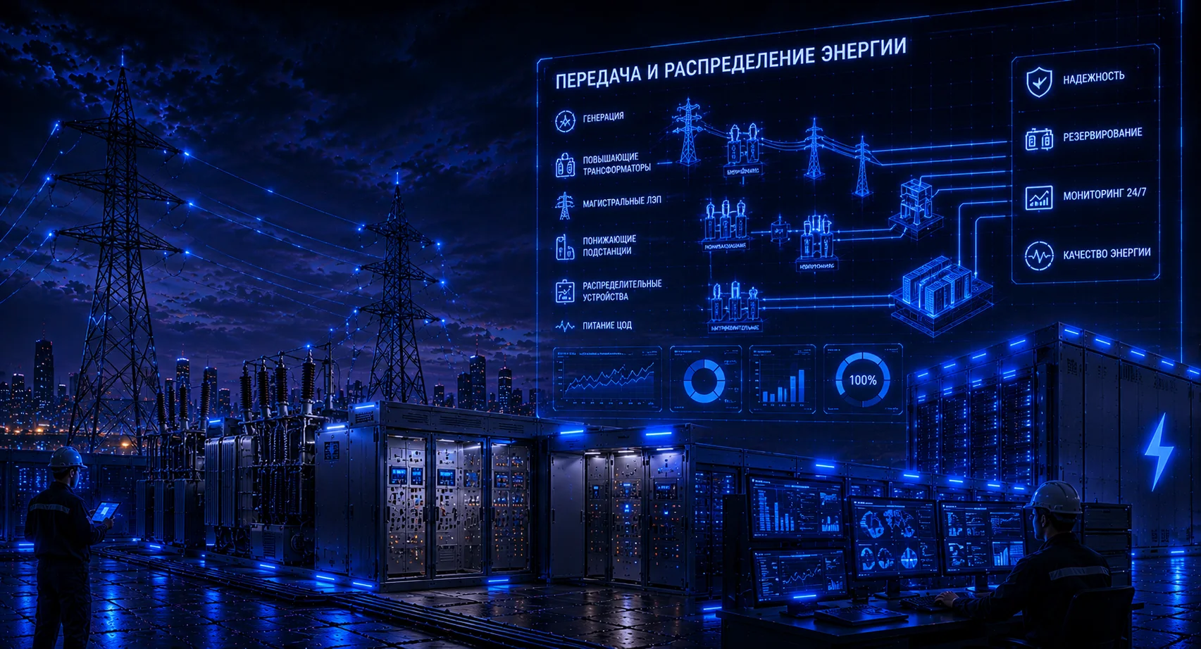 Передача и распределение энергии для ЦОД в Казахстане