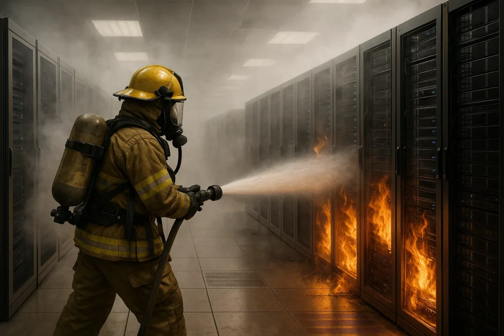 Пожаротушение в дата-центрах для ИИ: особенности охлаждения и плотности стоек